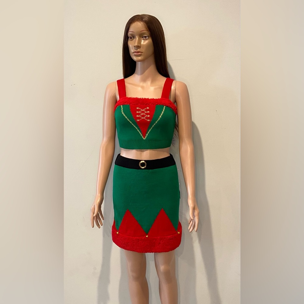2 Piece Christmas Skirt Set